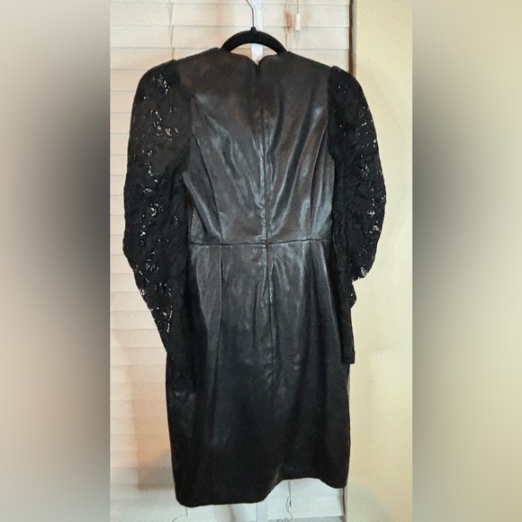 Express Extra Small Faux Leather & Lace Dress - Picture 3 of 11